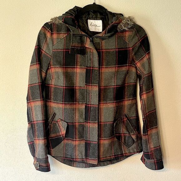 Kirra by PacSun, Multicolored, Lined, Recycled Wool, Hooded Jacket. Size XS - Picture 2 of 8